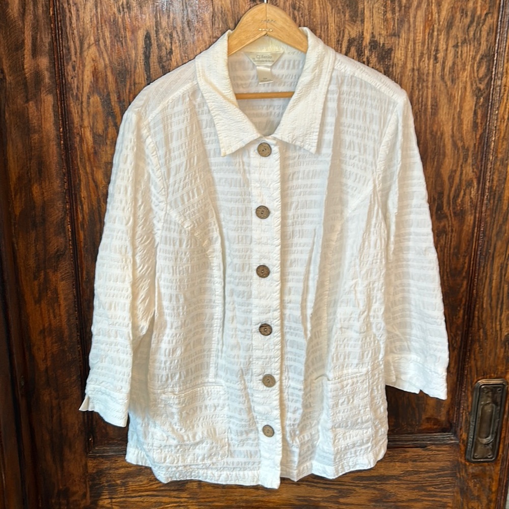 Off white cj banks striped jacket size 2x